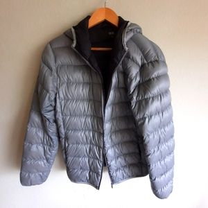Uniqlo Silver Hoodie Parka Men's Jacket Medium